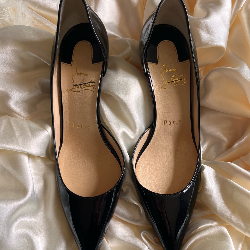 Christian Louboutin Black Heels Patent Leather Elegance